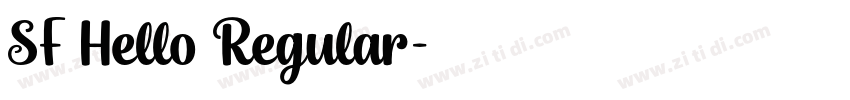 SF Hello Regular字体转换